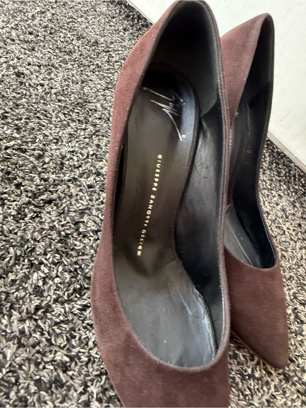 Giuseppe Zanotti Brown Velvet Pointed Toe Stilettos Size 40 - Picture 12 of 12